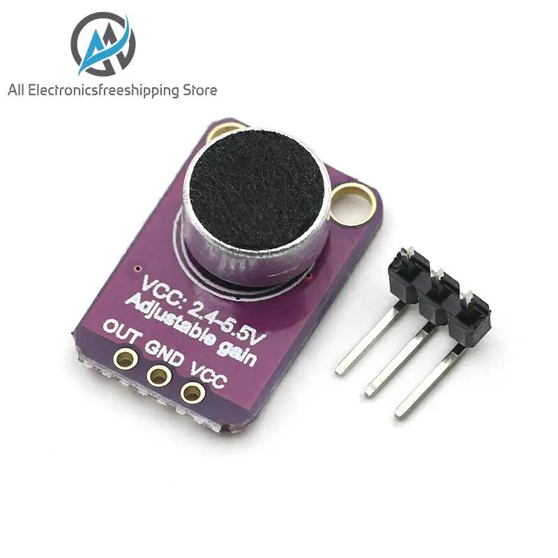 Модуль усилителя микрофона MAX4466 eletret Плата с регулируемым коэффициентом усиления