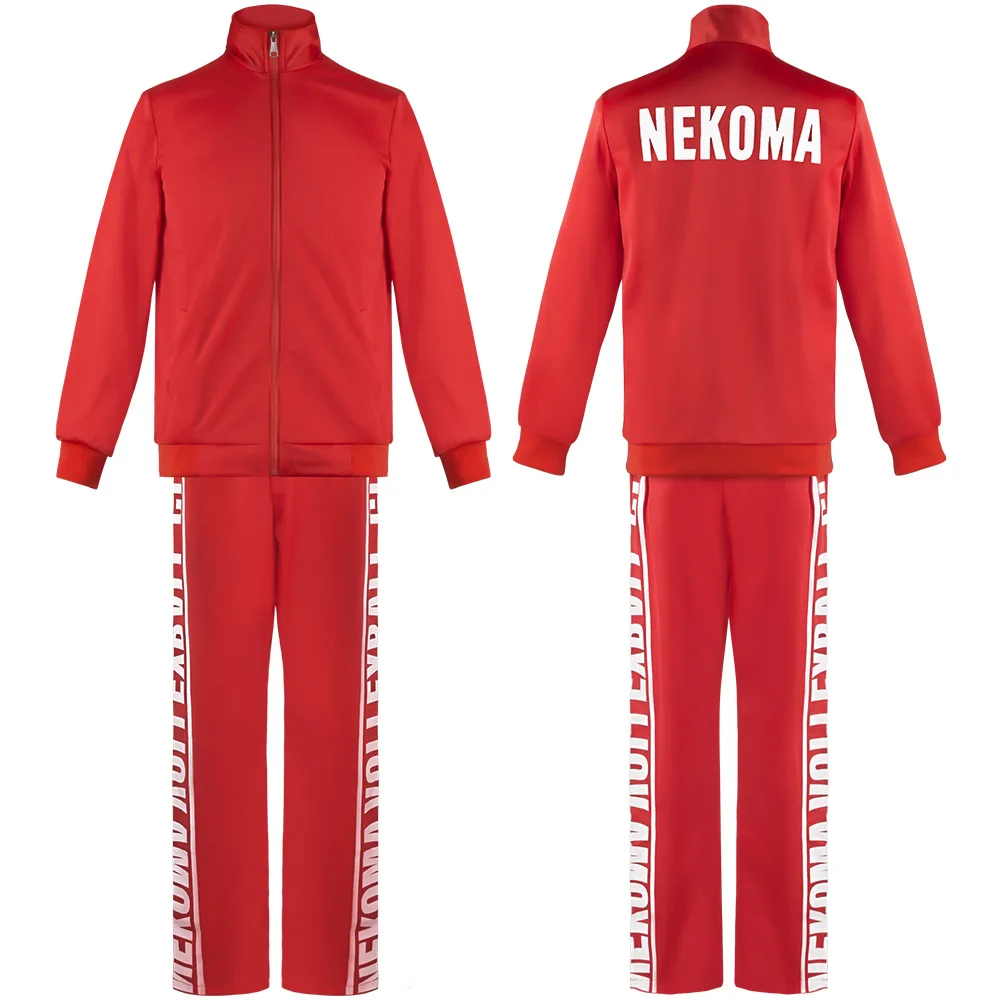 

Haikyuu Season 4 Nekoma High Cosplay Jacket Kozume Kenma Uniform Tetsurou Kuroo Anime Costume Volleyball Red Sportswear Jersey