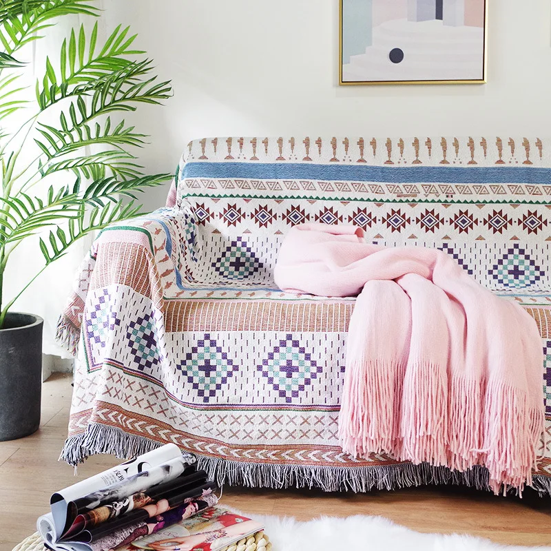 Geometric Blanket Aztec Sofa Cover Stylish Nordic Bedspreads Reversible Throw Blankets for Couch Floor Rug Koce Home Decoration | Дом и сад
