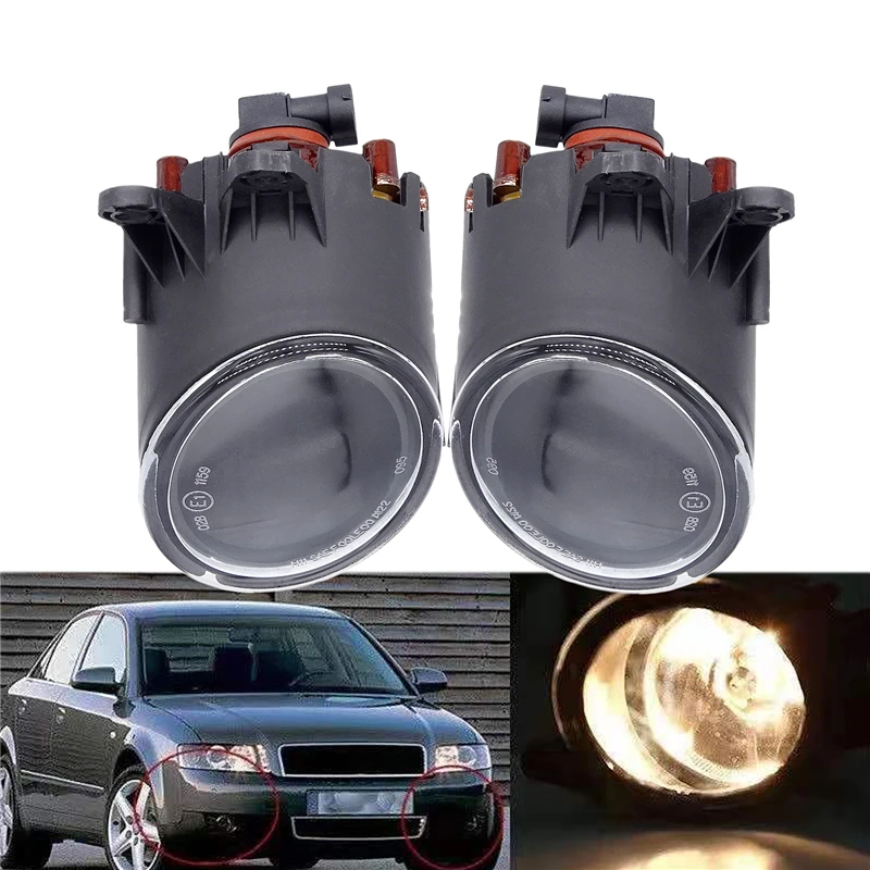 

1 Pair Car Halogen Front Fog Light Fog Lamp with Bulbs Car-Styling Car Fog Light for Audi A4 B6 2001 2002 2003 2004 2005