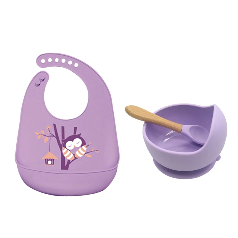 

Один комплект для маленьких девочек, нагрудник для мальчика, миски, ложка, набор с мультяшным принтом, водонепроницаемый детский фартук для ...