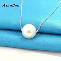 ataullah natural round freshwater pearl necklace sterling silver 925 jewelry pendant necklaces simple design woman gift nw095