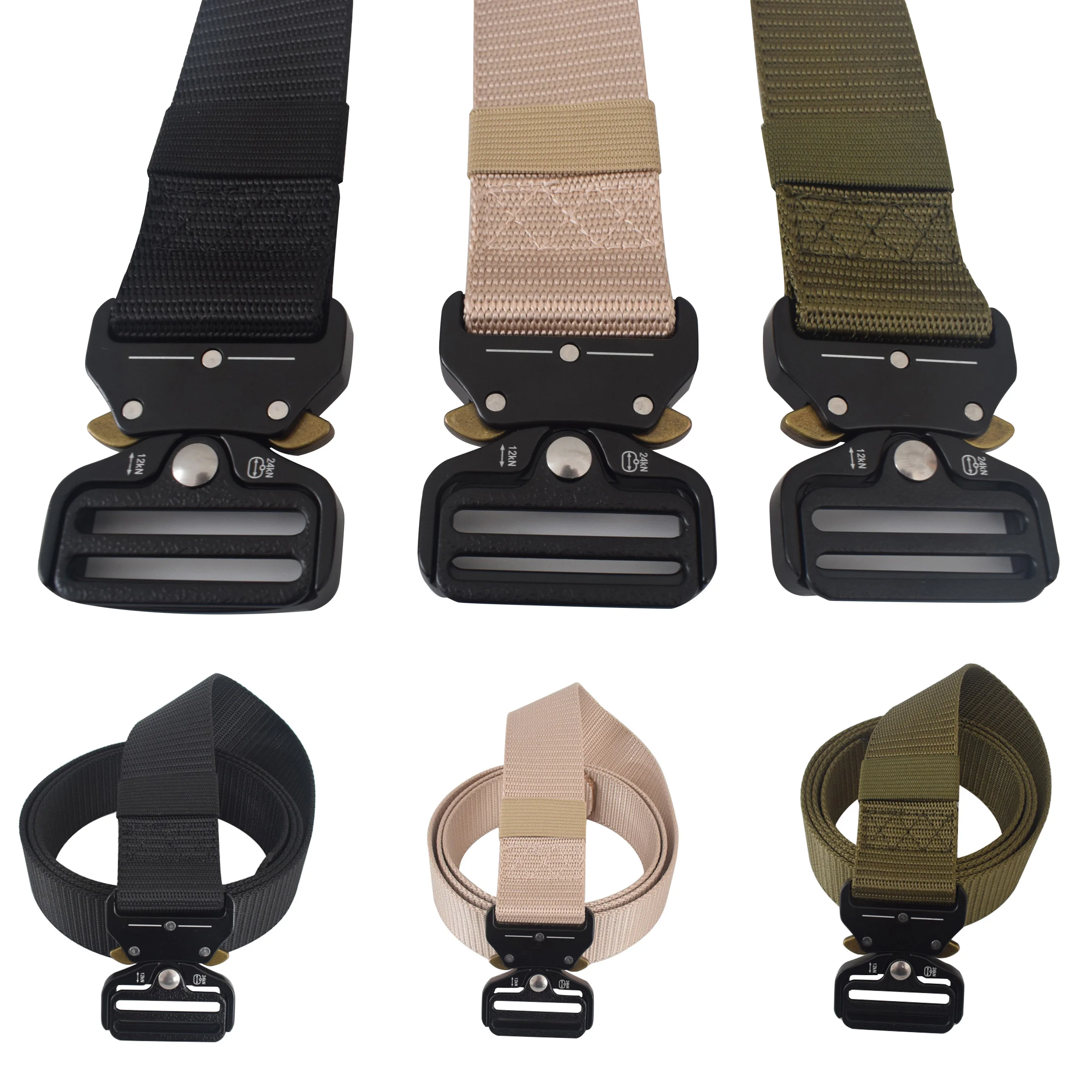 Военный Тактический нейлоновый ремень с металлической пряжкой Регулируемый