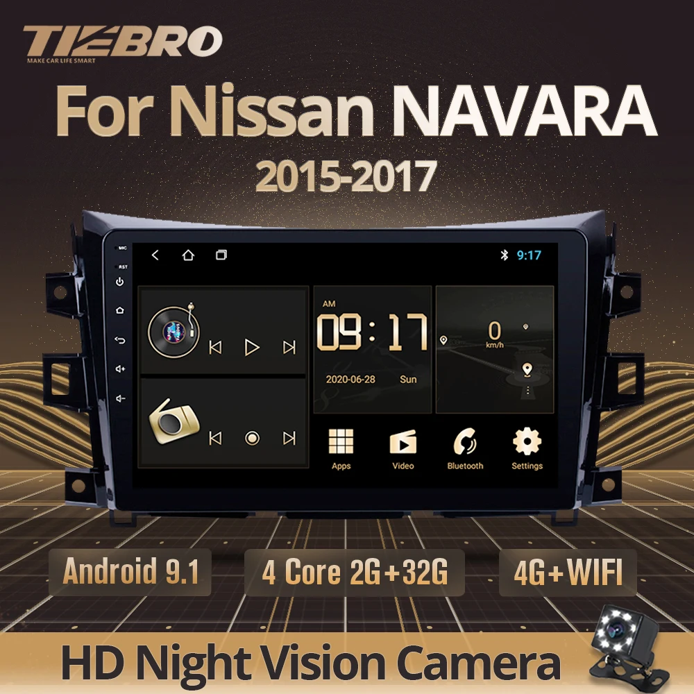 TIEBRO IPS 2DIN Android 9 0 Автомобильный мультимедийный радиоприемник для Nissan NAVARA Frontier NP300
