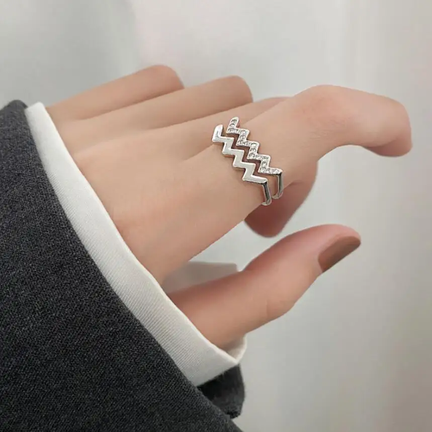 Новые модсветильник открытые кольца с холодным ветром роскошные геометрические