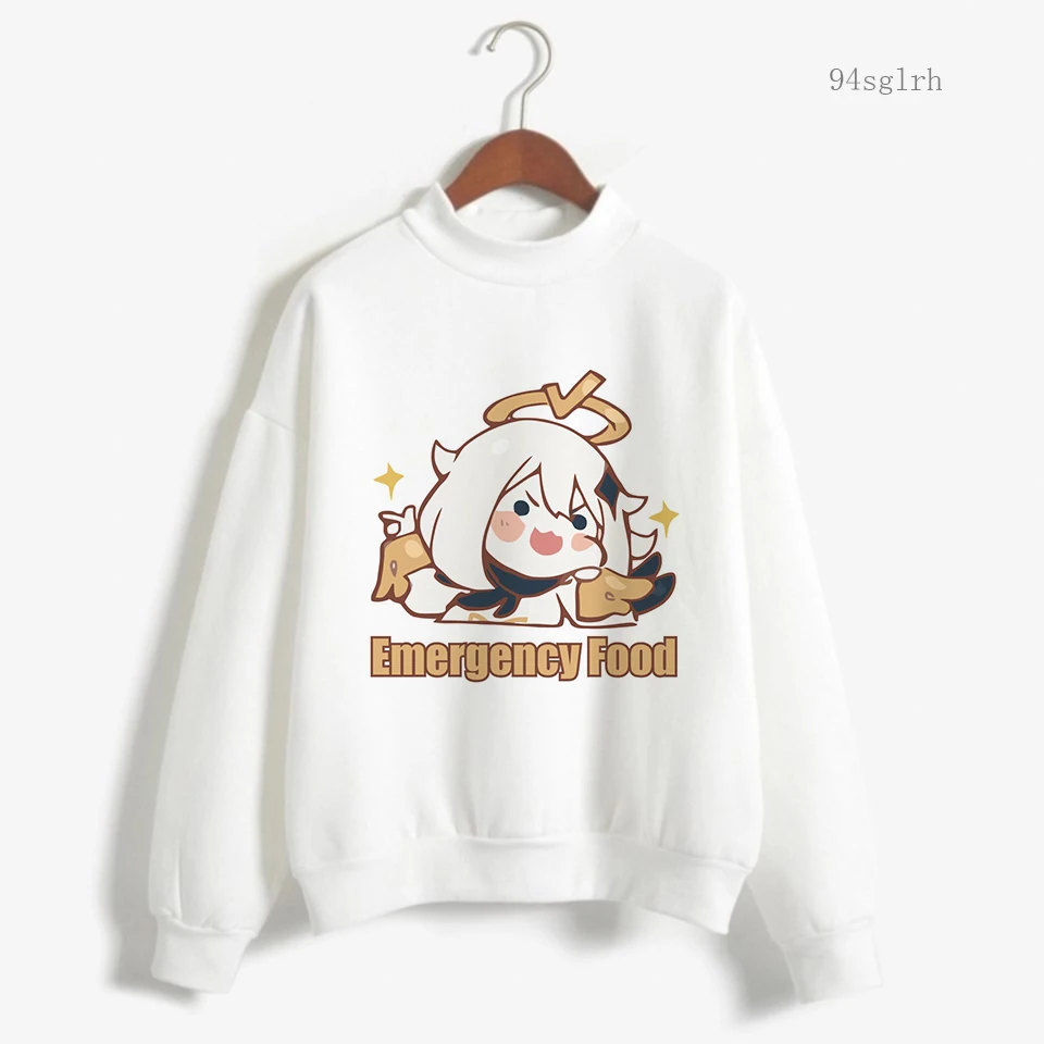 

Толстовка унисекс с длинным рукавом, повседневный свитшот с принтом «Game Genshin Impact», уличная одежда в стиле хип-хоп, милый Аниме пуловер в стиле Харадзюку