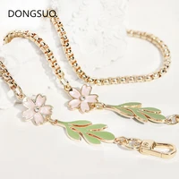 designer flower chain strap silver metal chain 6mm 0 6cm for handbag bag purse replacement accessories hardware high quality