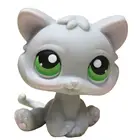 LPS Кот старый оригинальный маленький зоомагазин игрушки с головой поплавка кошка #88 светильник-Серый Детский котенок милые зеленые глаза котенок для девочек