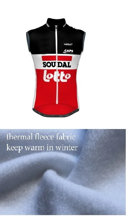 Зимний флисовый терможилет 2020 LOTTO SOUDAL для езды на велосипеде без рукавов одежда