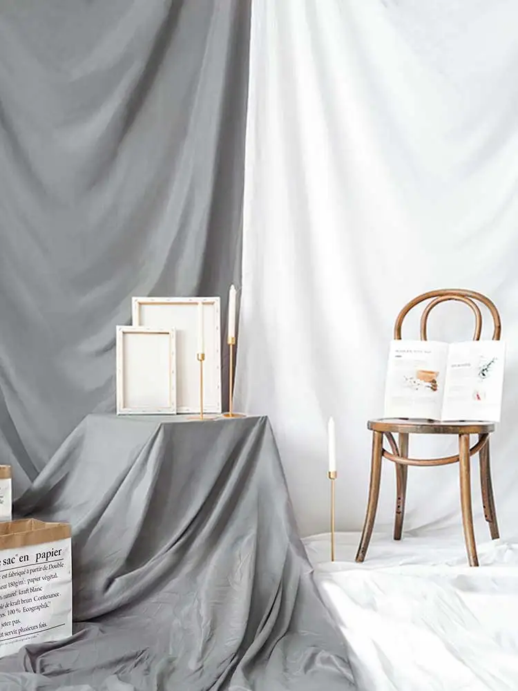 Однотонные тканевые фоны для фотосъемки из полиэстера белые свадебной вечеринки