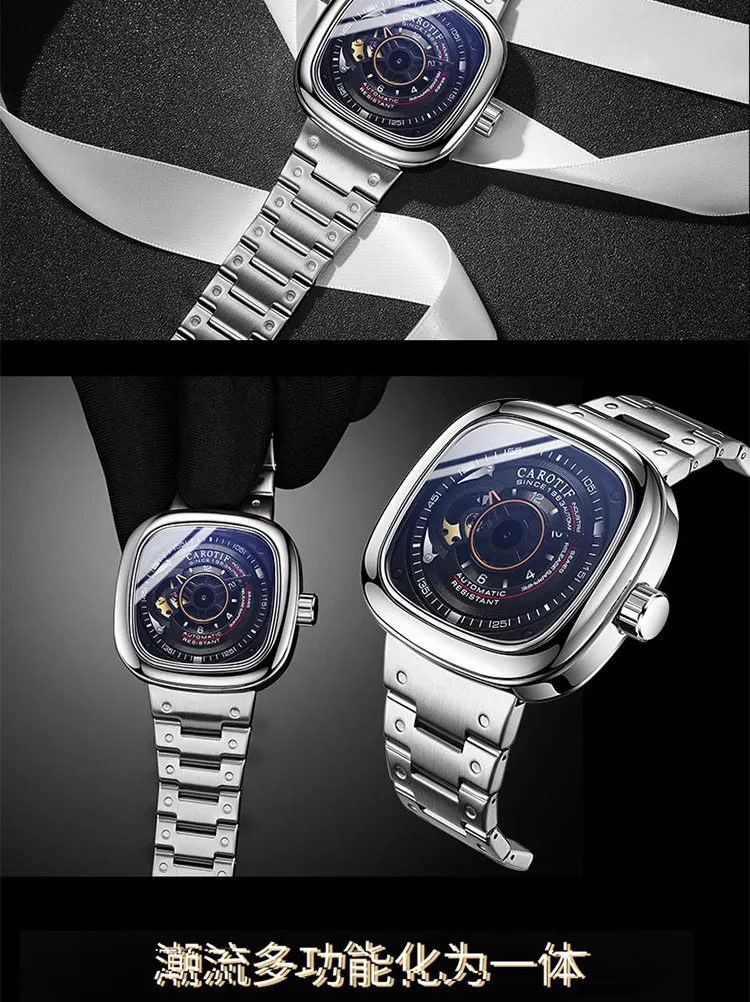 Высокое качество роскошные полностью стальные мужские часы Montre автоматические механические наручные часы для мужчин Reloj Hombre деловые часы для мужчин