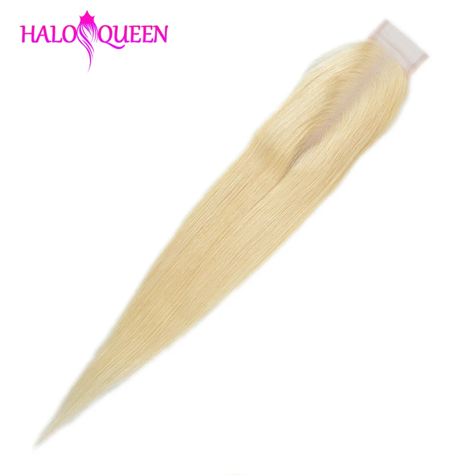 HALOQUEEN блонд 613 человеческие волосы Remy бразильские прямые для наращивания 2x6