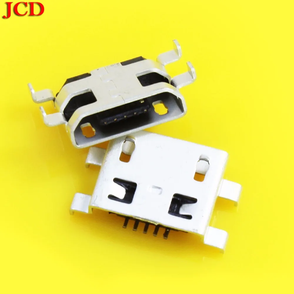 JCD New Micro USB Connector 5pin heavy plate 0.8mm B type no side Female Jack For Mobile Mini repair mobile tablet Tail plug |