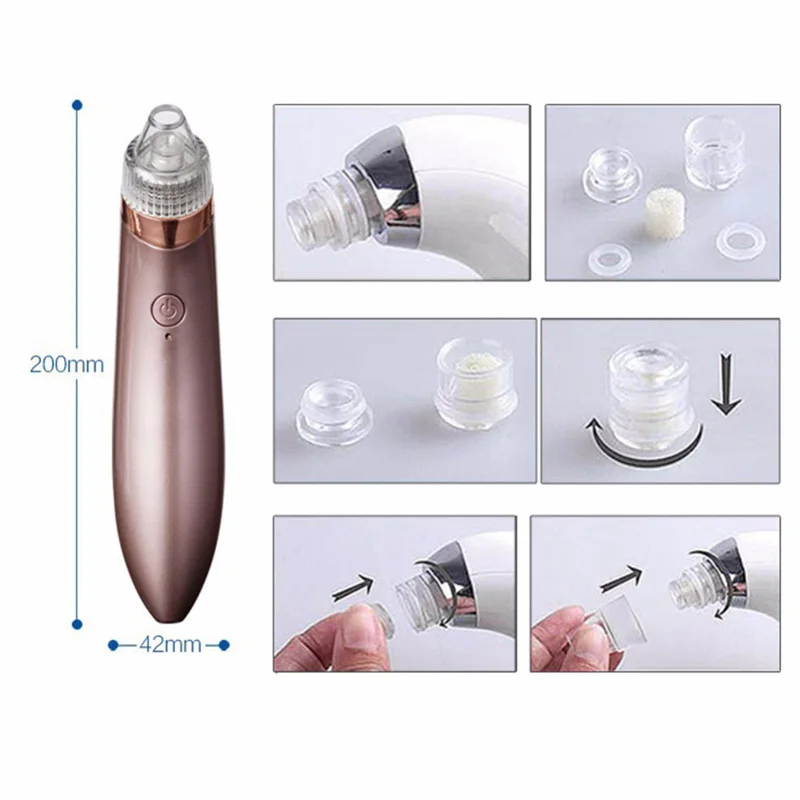 Электрический мини Ручной вакуумный отсос угрей для удаления омоложения кожи
