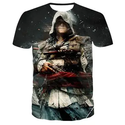 Летняя новая Готическая футболка Assassin's Creed 3D Футболка с принтом Мужская модная повседневная одежда футболка с 3D рисунком - Цвет: tx-8618