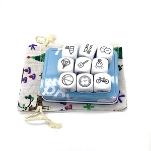 Настольная игра История паззл с игральными кубиками, рассказывающая история, металлические коробки, для семьивечерниедрузей, родителей с детьми, забавная английская игра