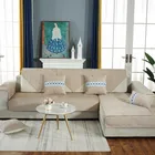 Чехлы для дивана в скандинавском стиле, однотонные Нескользящие Чехлы на диван в гостиную, сиденье