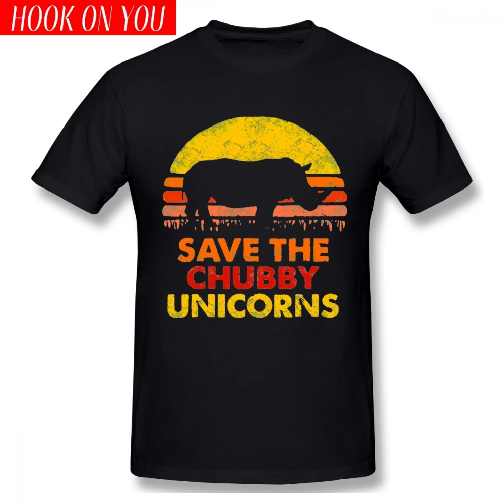 Новинка футболка для мужчин Save The Chubby Unicorns Rhinos хипстерская из органи Модальная