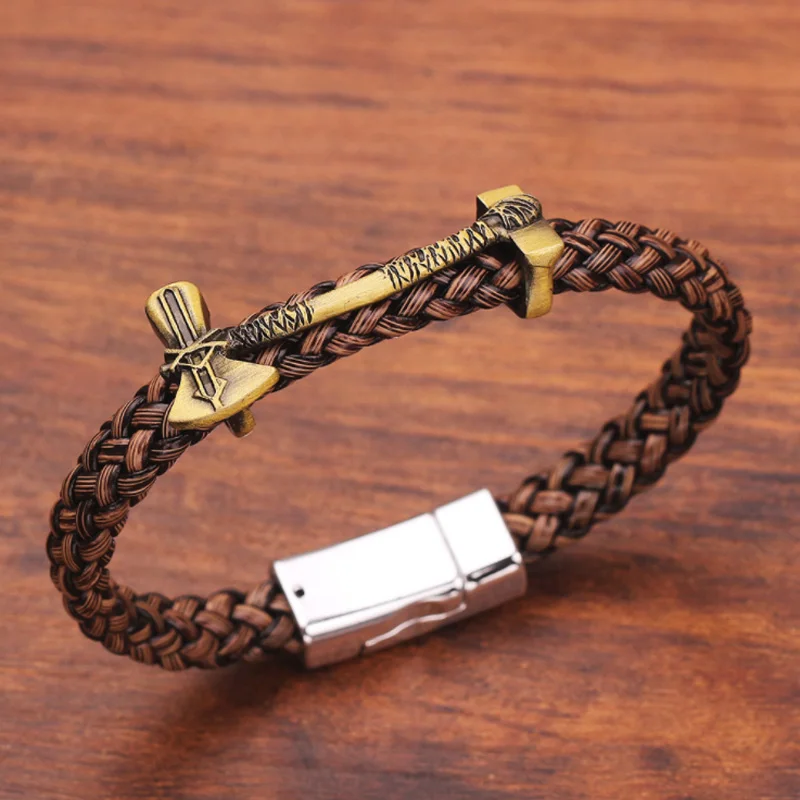 Marvel кожаный браслет Мстители Тор браслеты с молотом Железный человек танос