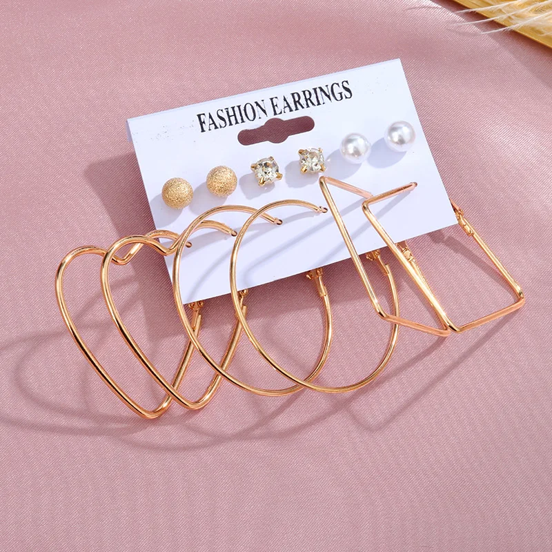 

6 Pairs/Set Vintage Acrylic Earring Statement Tassel Earrings Korean Dangle Drop Earrings for Women 2020 Fashion Earings Jewelry