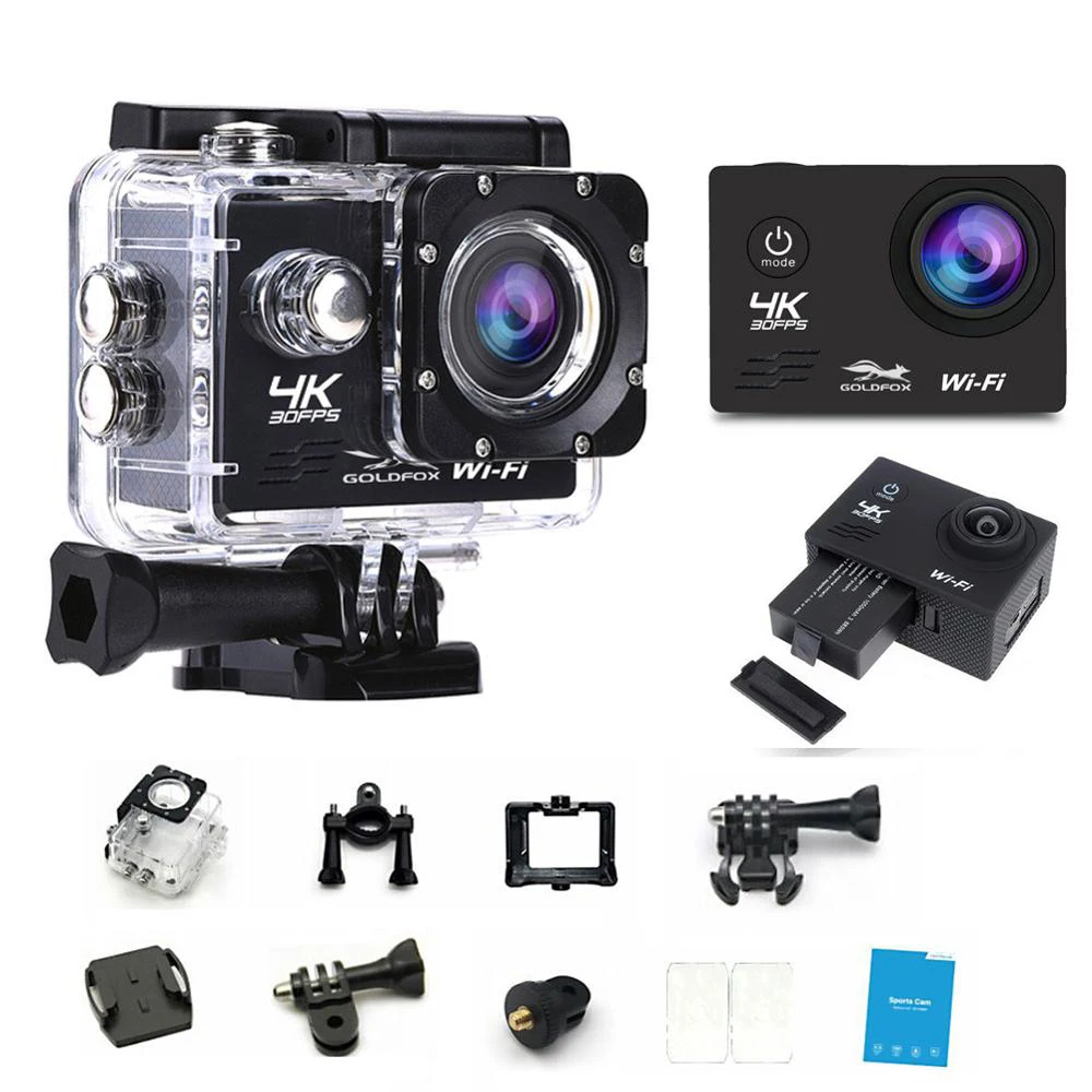 

Wifi Action Camera Ultra HD 4K 30fps 16MP 170 Wide Angel Sport Camera Mini DVR Go Waterproof Pro cam Extreme Sports Video Camera