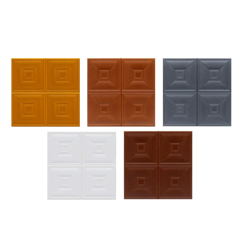 

3D Three-dimensional Wall Stickers Self-adhesive Thicken Tatami Anti-collision Wall Mat For Bedroom Soft Cushion Room Decoration