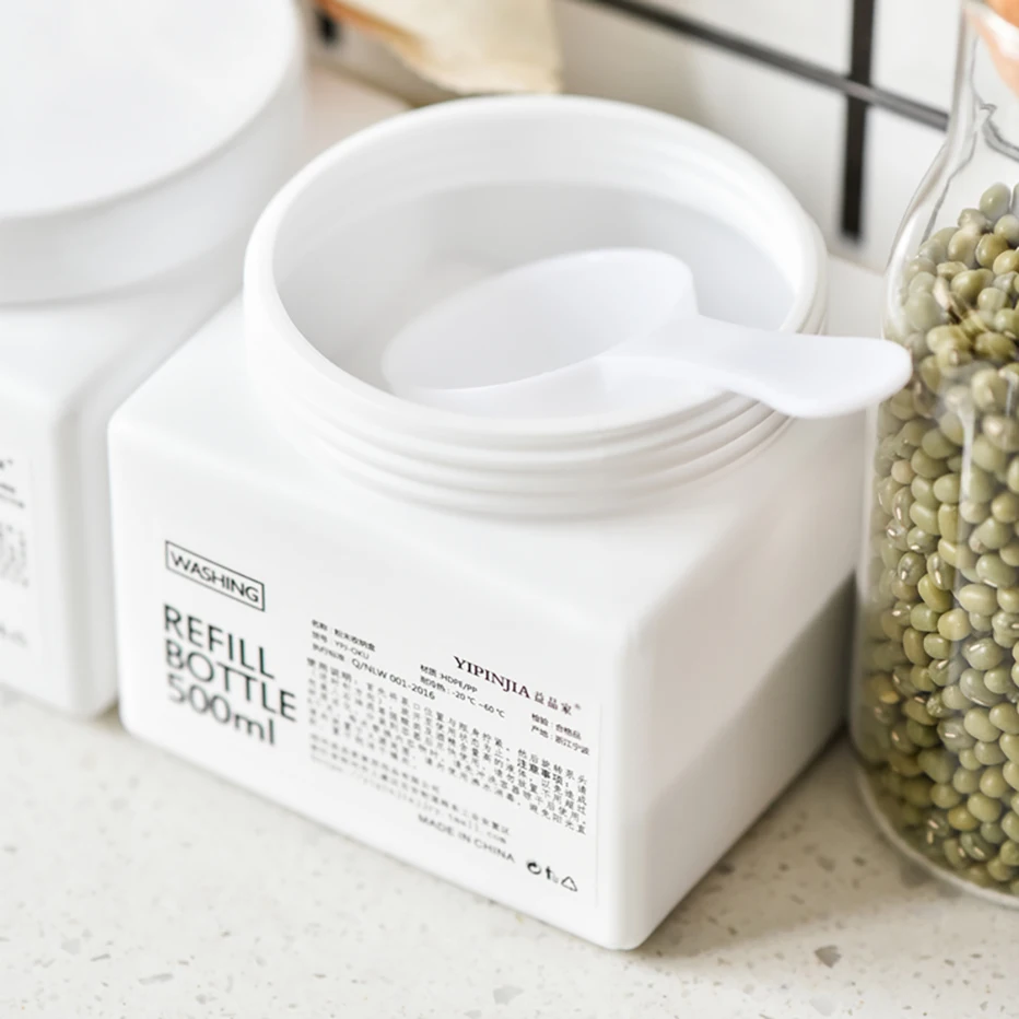500 мл Коробка для порошка стирки Пластиковые Многоразовые подставки усилитель