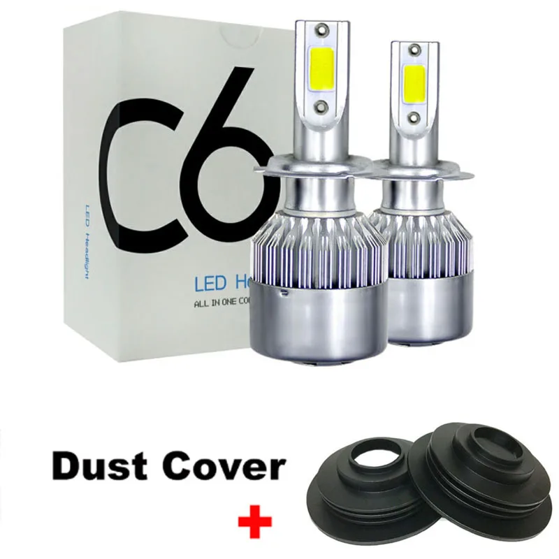

Muxall LED 2Pcs H4 H7 H11 H8 H9 9006 HB4 H1 9005 HB3 Car Headlight Bulbs Lamp 8000LM Auto Fog Lights 6500K Dust Cover