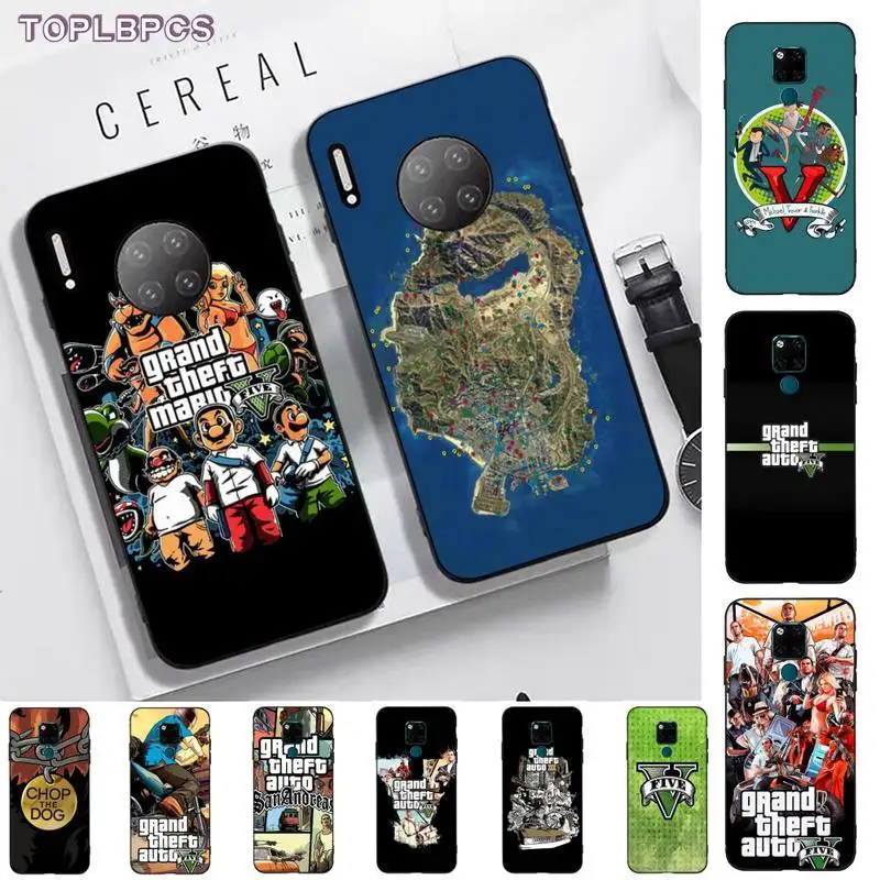 TOPLBPCS специальный чехол для телефона с Gta Grand Theft Auto 5 V Сан Андреас huawei mate 9 10 20 30 pro lite