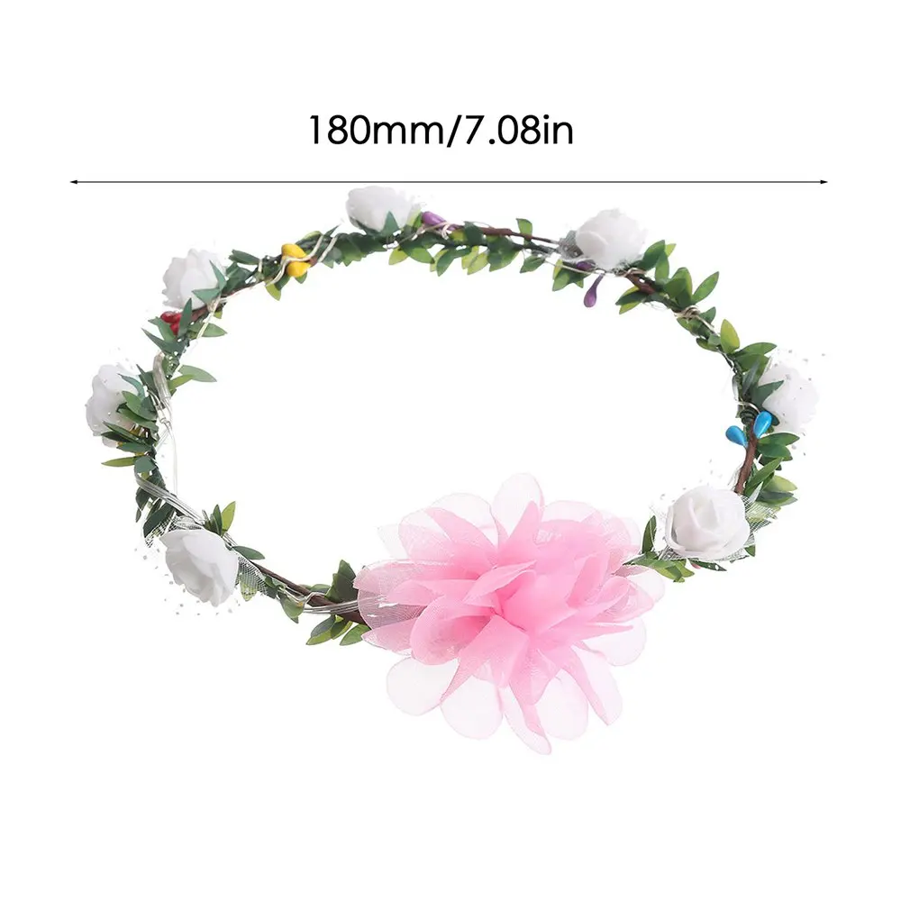 

Lovely princess headwear for women LED light floral hairband wedding Bride bridesmaid party hair accessories Photo props