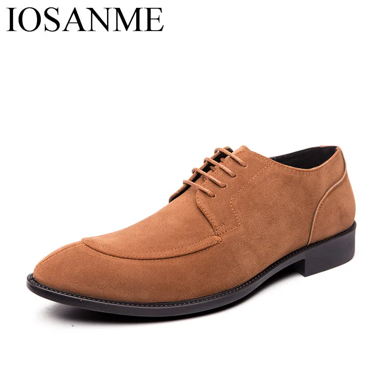 Замшевые Кожаные Туфли мужские итальянские дизайнерские Классические