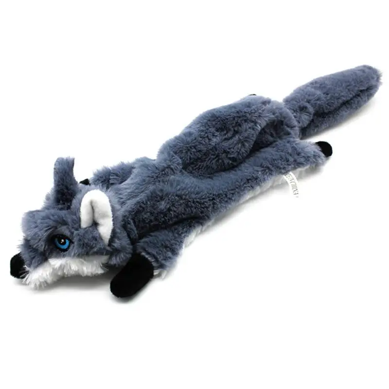 Big Grey wolf Игрушки в форме животных подарочный набор большой/маленький не плюшевый тигр Фокс хонкинг белка для жевательная игрушка для собак пищалка Собака Игрушка-волк - Цвет: Big Grey wolf
