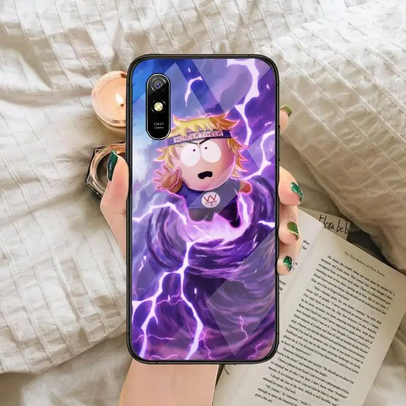 

South-Park painting art Phone Case Tempered glass For xiaomi Redmi 4X 5 6 6A 8 8SE MIX 2 2S Note 3 4 5 6 7 PLUS PRO