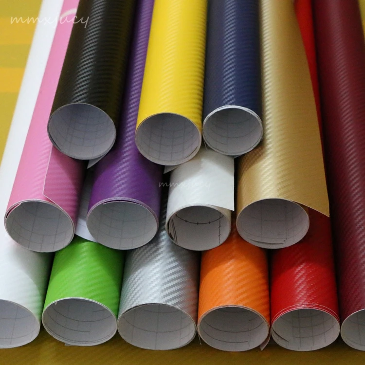 

50*150 4D Carbon Fiber Vinyl Film Matt Black Red Blue Silver Car Body Wrapping Styling Warp DIY Stickers