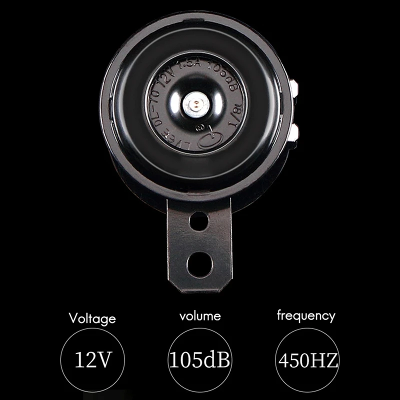 

2PCS Universal 12V Upgrade Motorcycle Horn Waterproof Electric Horn 12V 105Db Motorcycle Motor Scooter Loud