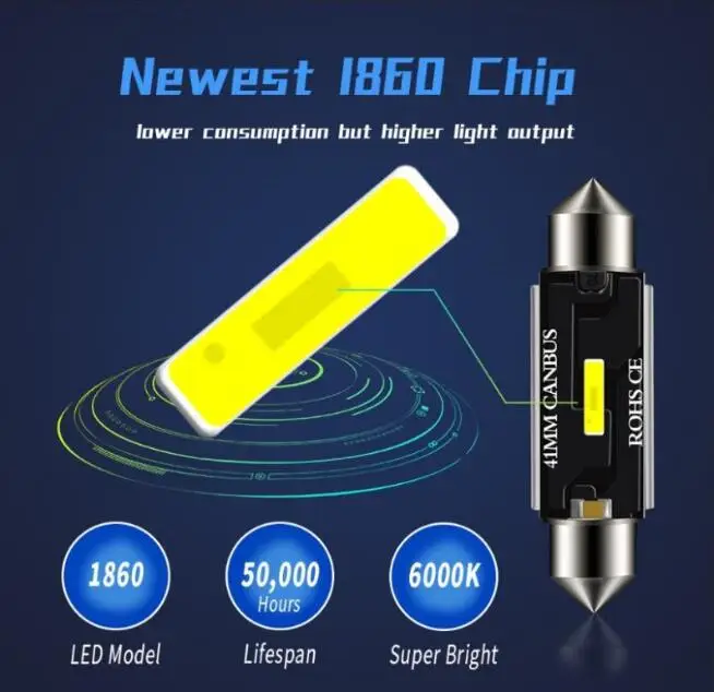 Светодиодная лампа C5W CANBUS C10W Festoon для Citroen C4 C5 C3 Picasso Xsara Berlingo Saxo C2 C1 C4L DS3 Xantia DS4 C8 |