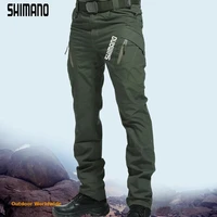 new mens tactical pants multiple pocket elasticity military shimanos fishing pants men slim fat cargo fishing pant 5xl