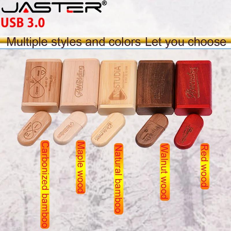 USB 3 0 usb деревянный U диск индивидуальный логотип + Box pen drive 4 ГБ 8 16 32 64