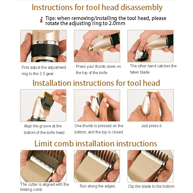 8 шт. перезаряжаемая машинка для стрижки собак|Триммеры собак| |