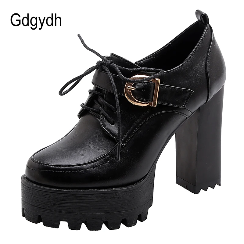 

Gdgydh Womens Super High Heels Platform Shoes Office Party Shoes For Women Pumps Lace Up Spring Autumn Fashion Buckle Big Size