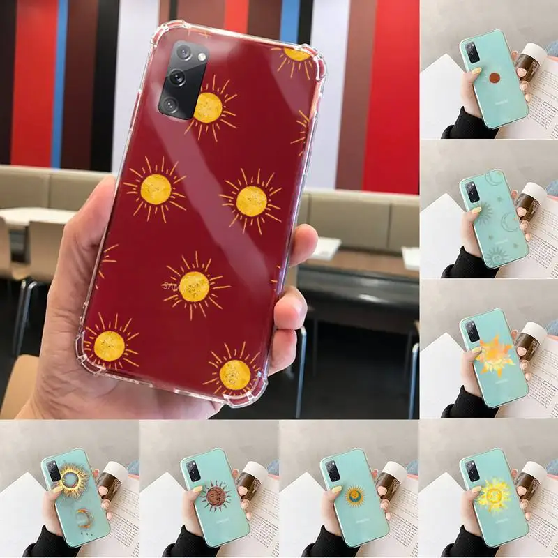 

Star moon sun tarot Phone Case Transparent For Samsung S 10 9 20 11 7 8 21 6 P Edge PLUS ULTRA 4G 5G