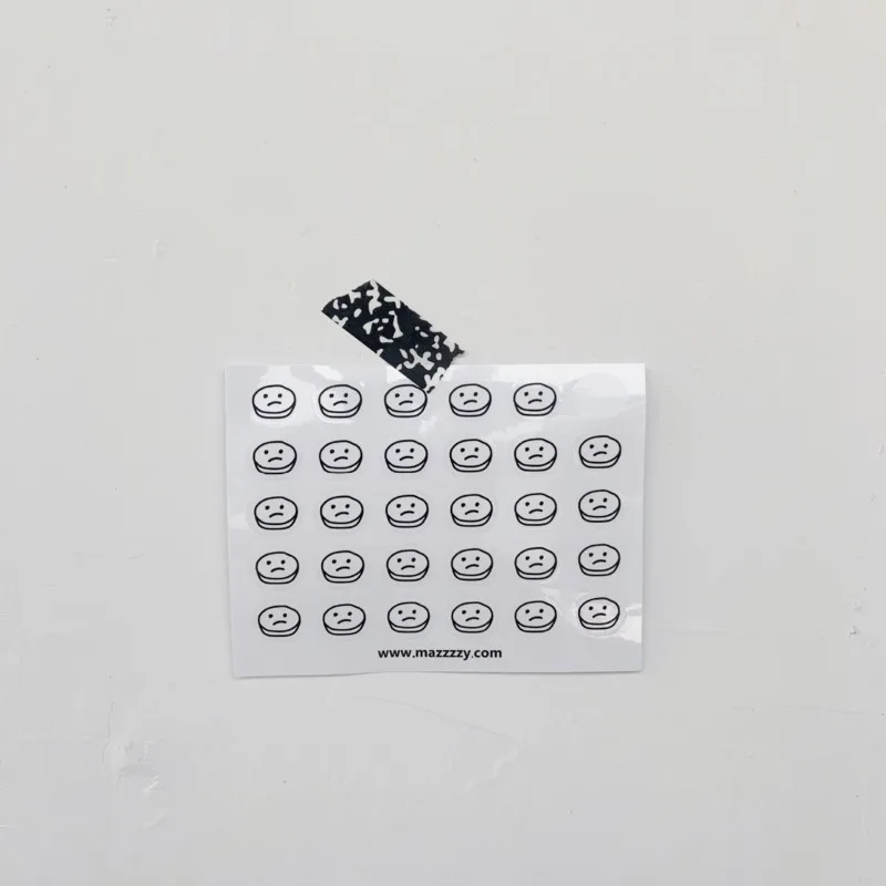 

Ins Black White Potato Cute Stickers Transparent PVC Photo Card Sealing Collage Children Labels Stationery Decorative Sticker
