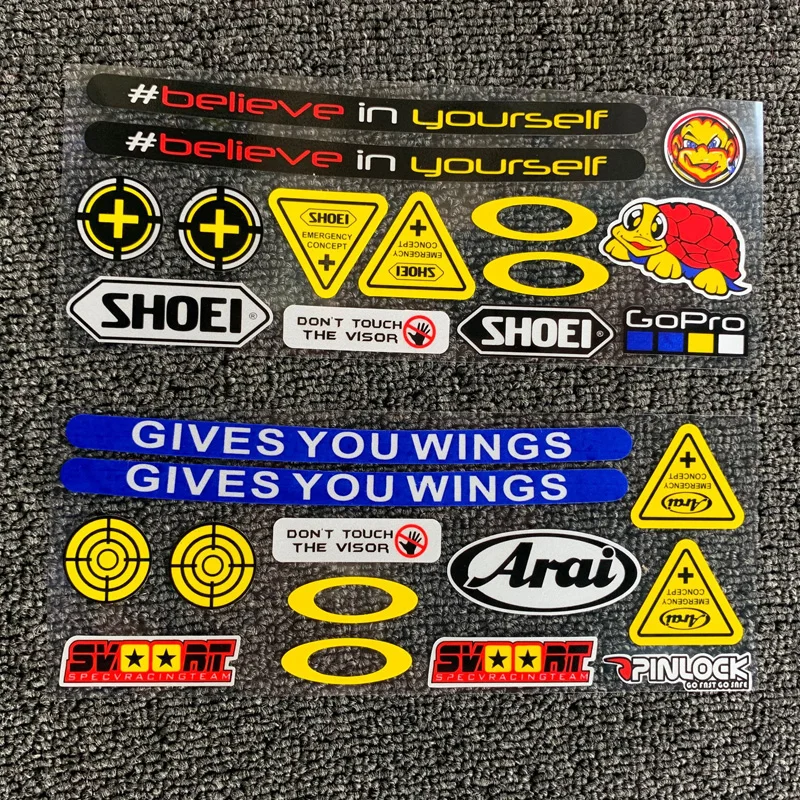 1 шт. Светоотражающая линза для мотоциклетного шлема на заказ мультяшная