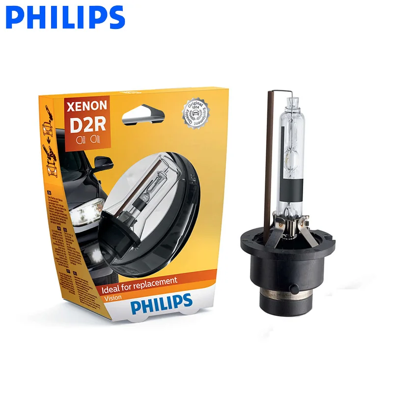 Philips Vision D2R 35 Вт ксеноновый автомобильный головной светильник HID 4200K оригинальный