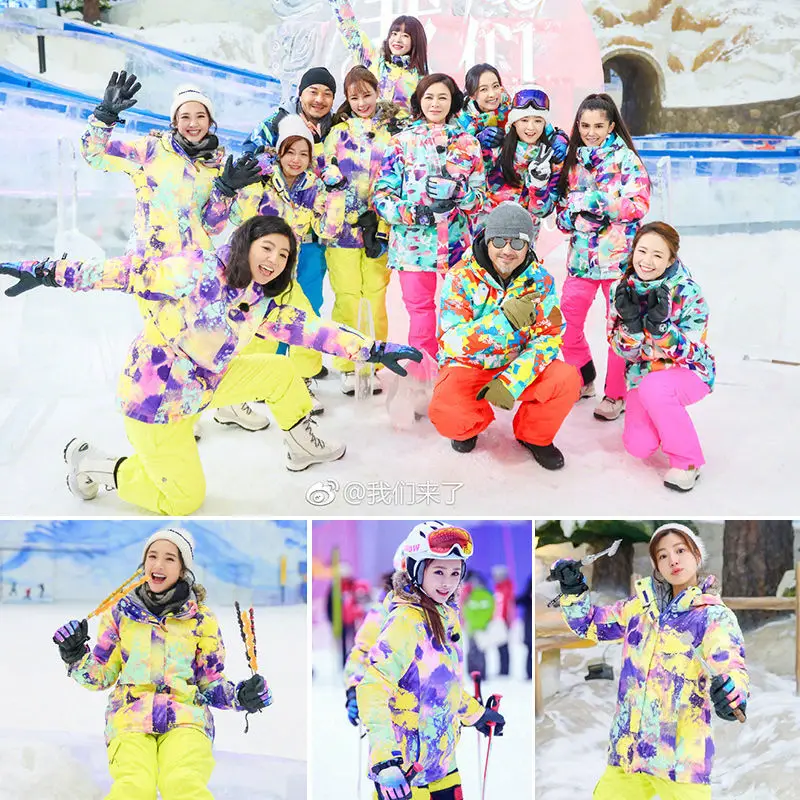 Женская лыжная одежда женская зимняя уличная спортивная ветрозащитная