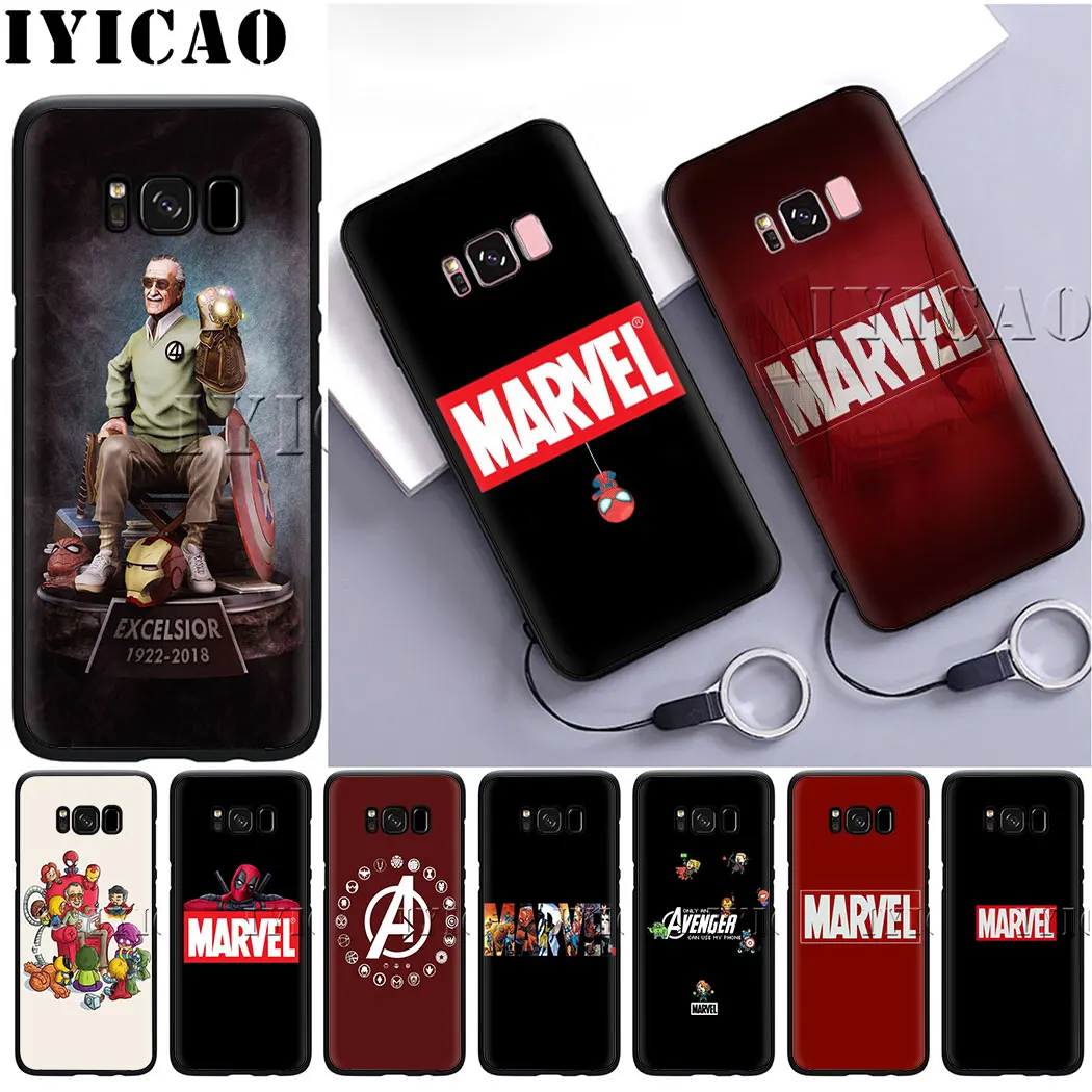 IYICAO роскошный мягкий силиконовый чехол с логотипом Marvel Comics для samsung S6 S7 S8 Edge S9 S10 Plus
