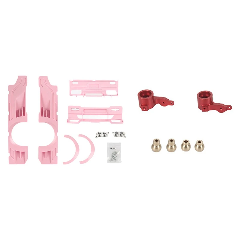 

2 Set RC Car Part: 1 Set Metal Steering Cup Knuckle Ball Joint Set & 1 Set D12 RC Car Body Armor Surrounded Kits