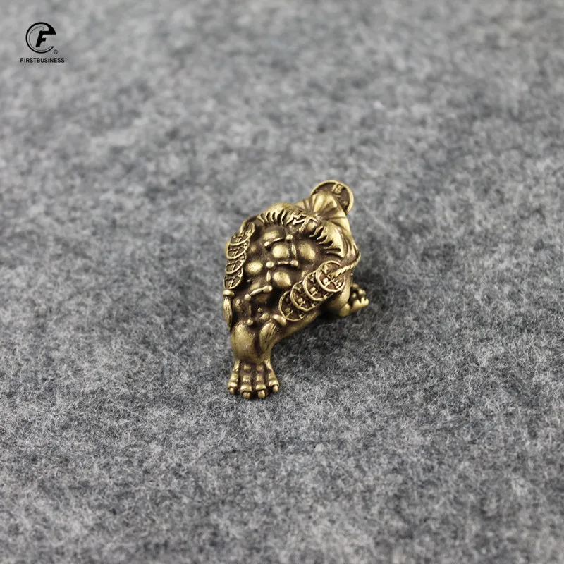 Медная жаба для денег на удачу маленькие украшения чайной церемонии античное