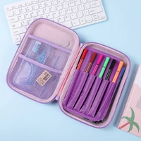 kawaiii art pen school pencil case for girl cartoon unicorn waterproof makeup brush boxes stationery office supplish storage bag