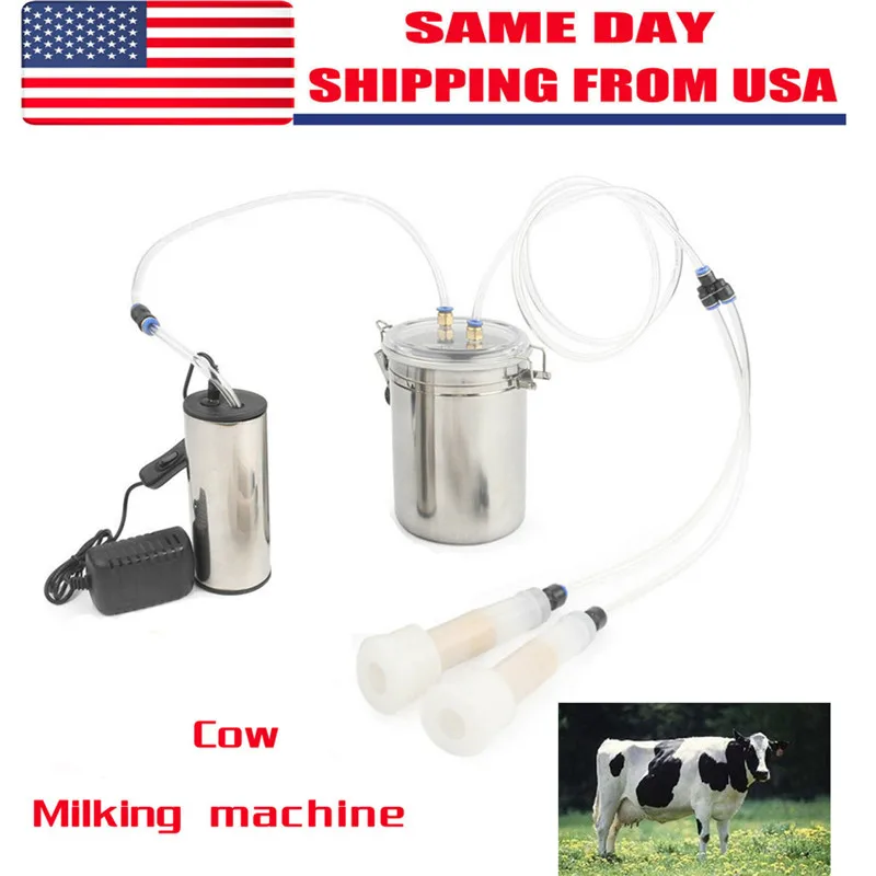 

Portable Vacuum Pump Electric Milking Machine For Farm Cow Sheep Goat 2L